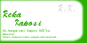 reka kaposi business card
